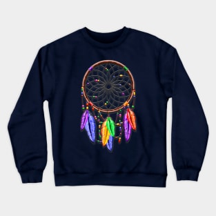 Dreamcatcher Rainbow Feathers Crewneck Sweatshirt